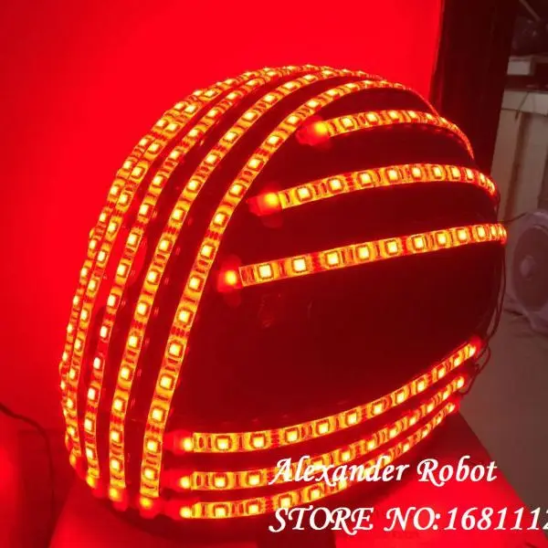 Casco de ROBOT LED luminoso L E R O D B O T Sharp-flash, artículos de fiesta de cumpleaños