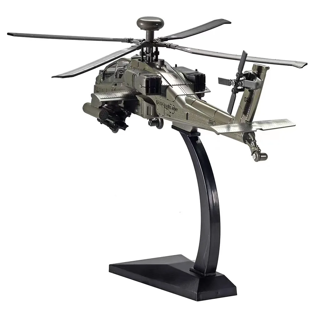 Attack Model Airplane Copter Alloy Military Diecast Aircraft Boy With Sound And Light Toy Model Lovers Collection Display