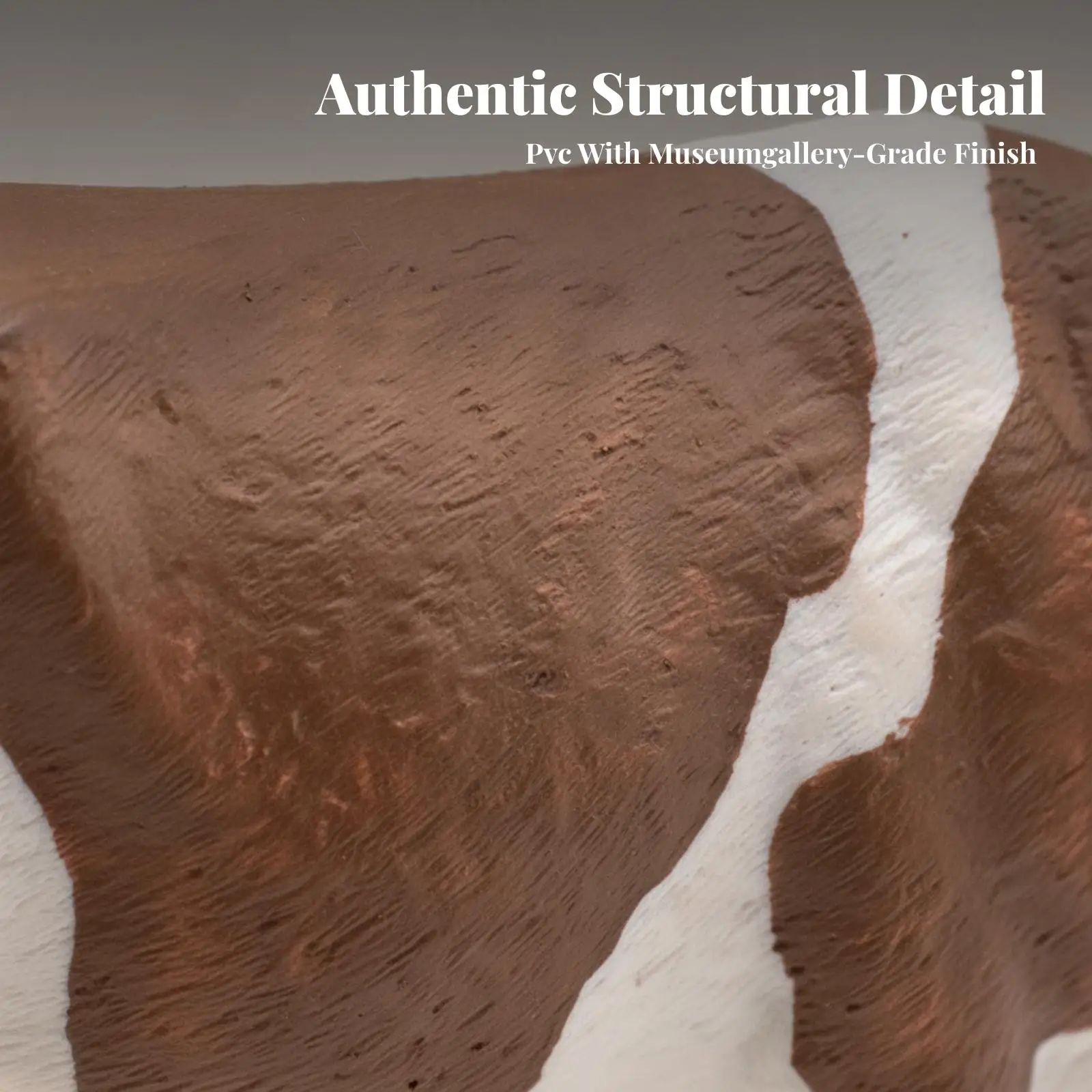 PVC Cow Model Lifelike Decorative Cattle Statue with Horns Rustic for Collectors