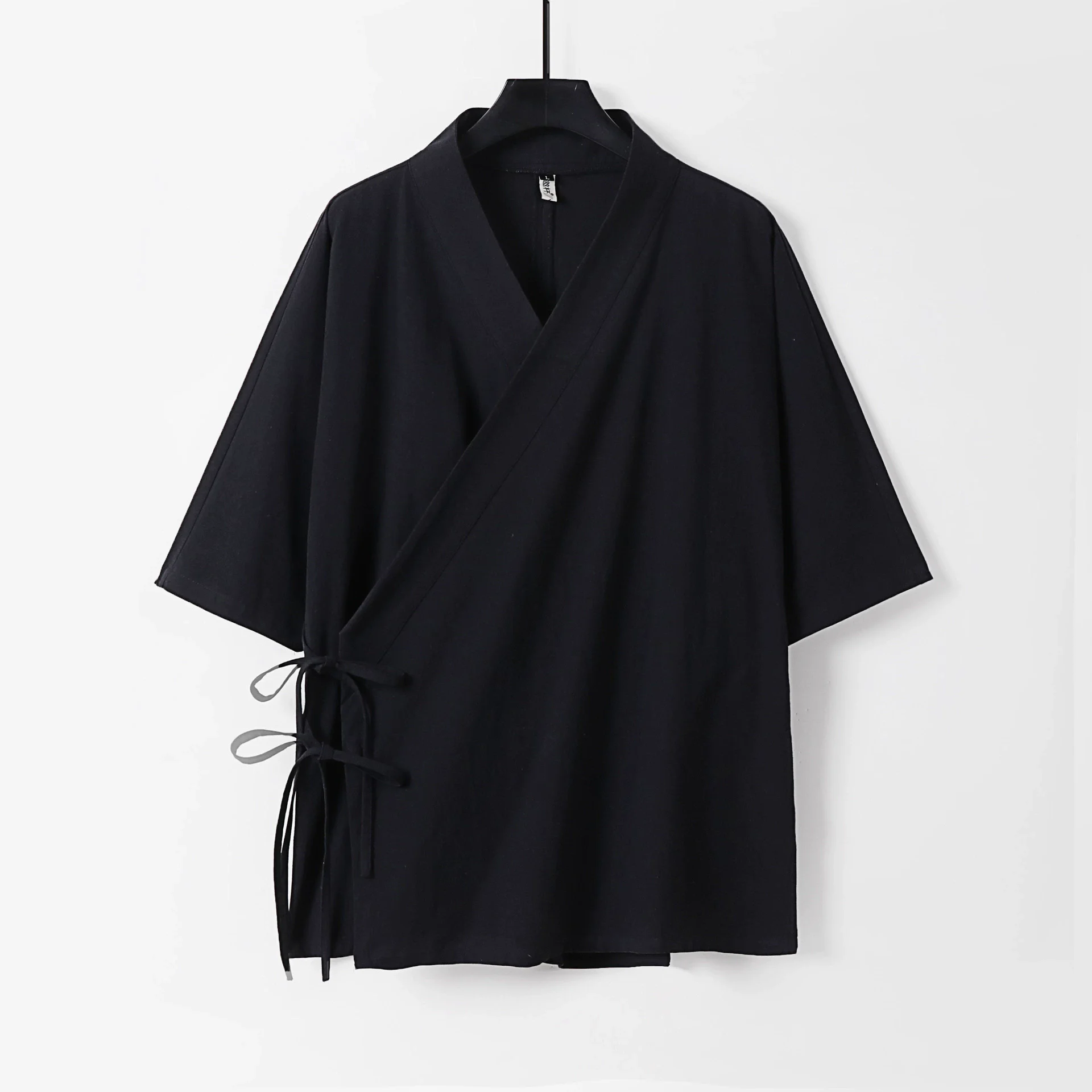 

Мужской кардиган-кимоно большого размера (3XL-9XL) из хлопка и льна, японский стиль, кимоно-юката, хаори, халат, рубашка в стиле Харадзюку, ханфу