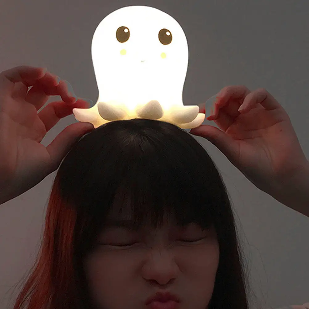

USB Night Lamp Silicone Octopus Design Warm Non Small Exquisite Indoor Room Decorative Night Light for Bedroom