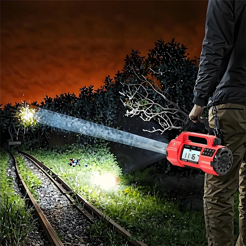 

AS95-HRD908 Multi-Function Emergency Radio With AM/FM/SW/WB Bands Large Flashlight, Large Speaker, Hand-Crank Generator
