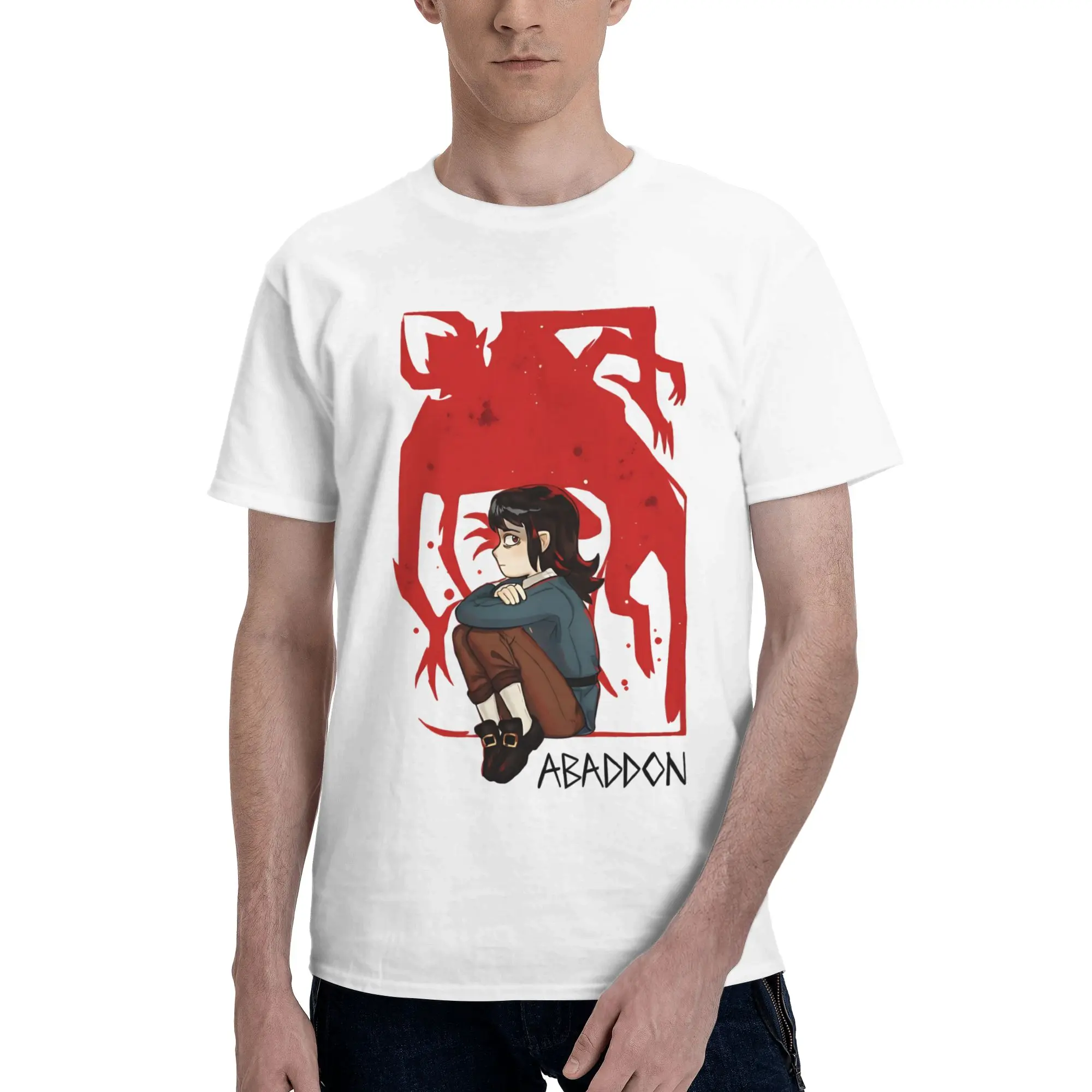 Abaddon & devil Haunted Hotel  Graphic Printing T Shirt for Men Women  Cotton  Tee Shirt Clothing