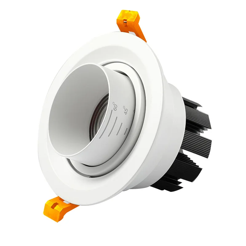 3W 5W 7W LED Embedded Downlight Focusing Spotlight Anti-Glare COB Aisle Corridor Gallery Zoom Ceiling Adjustable Spotlight