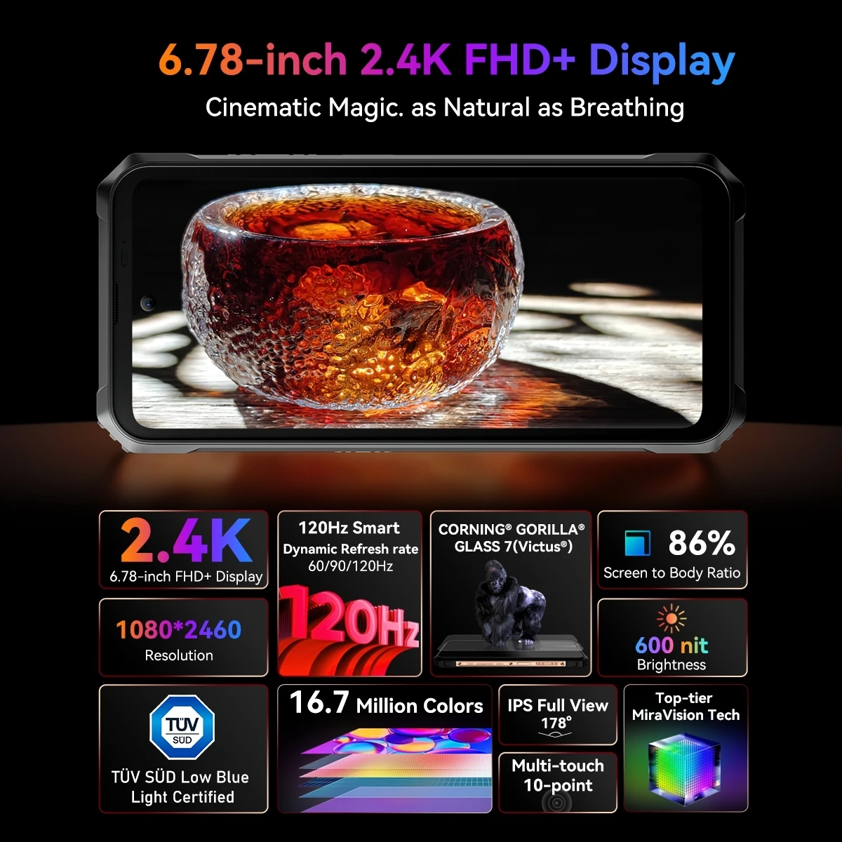 Blackview BL9000 Pro Rugged Phone Thermal Imaging Camera 12GB+512GB 6.78'' Android 14 MediaTek Dimensity 8020 5G NFC Smartphone