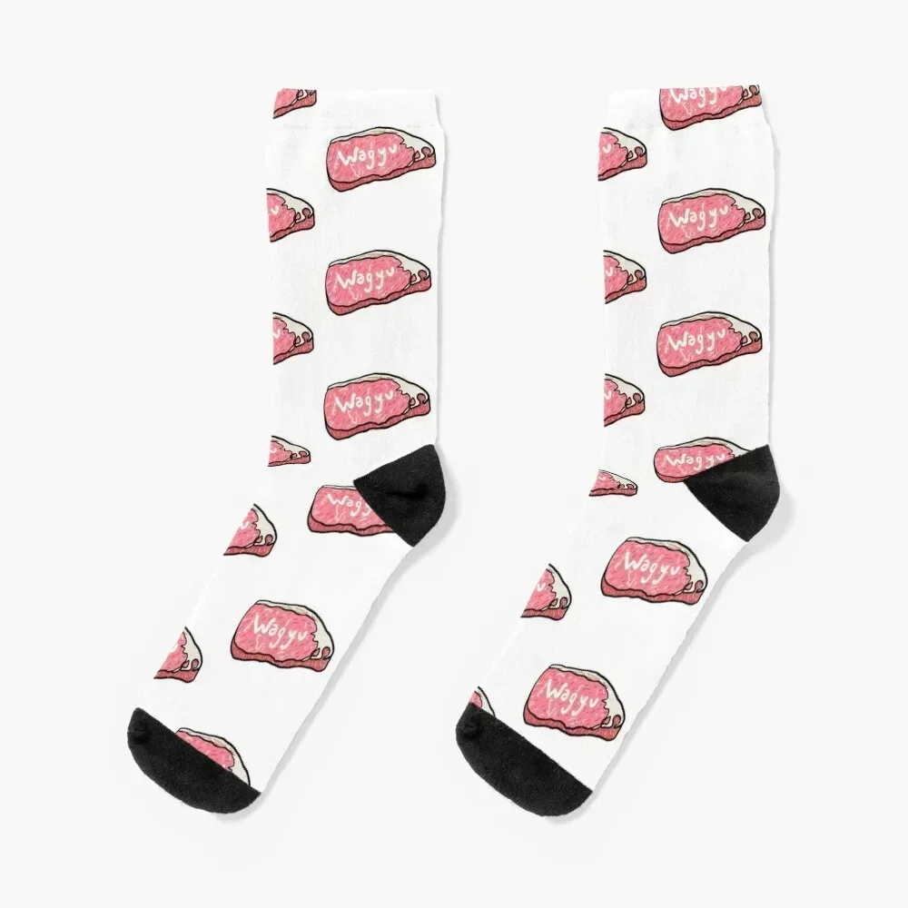 

Wagyu Love Socks sport floor hiking luxury Men's Socks Women's with print cute summer moving stockings Socks Female Men's
