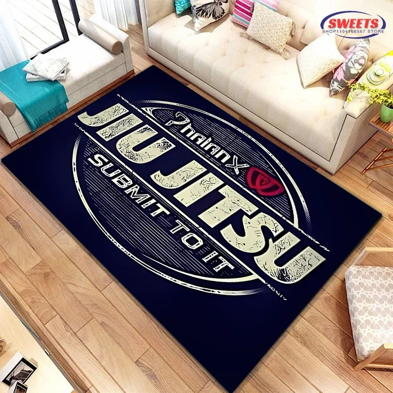 Jiu Jitsu Mma Carpet 3D HD Printing for Living Room Bedroom Mat Sofa Doormat Floor Rug Anti-slip Decor Durable Washable Mat Gift