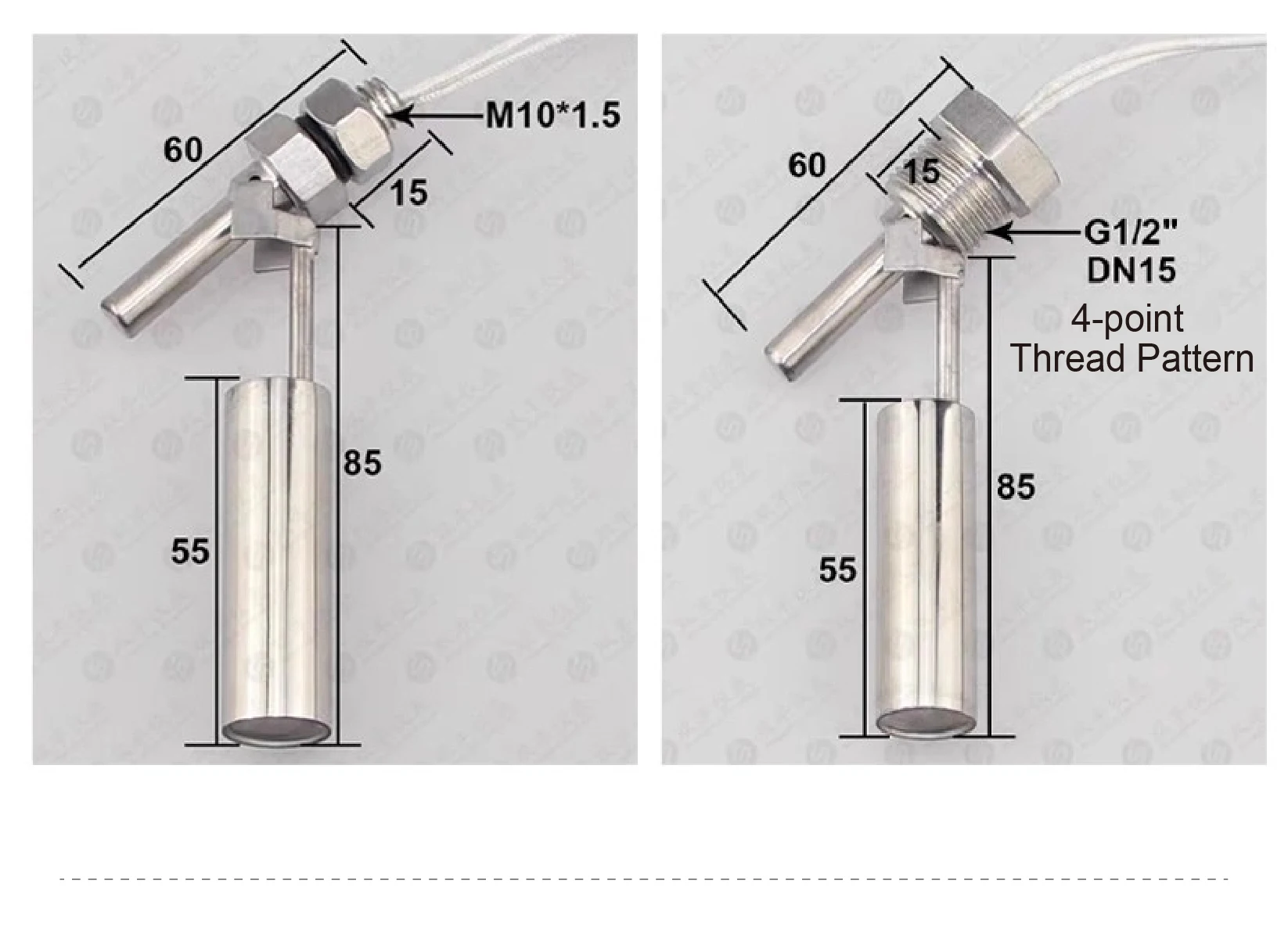 Duckbill Type Liquid Level Float Switch, Controller Stainless Steel Small Float Water Level Sensor
