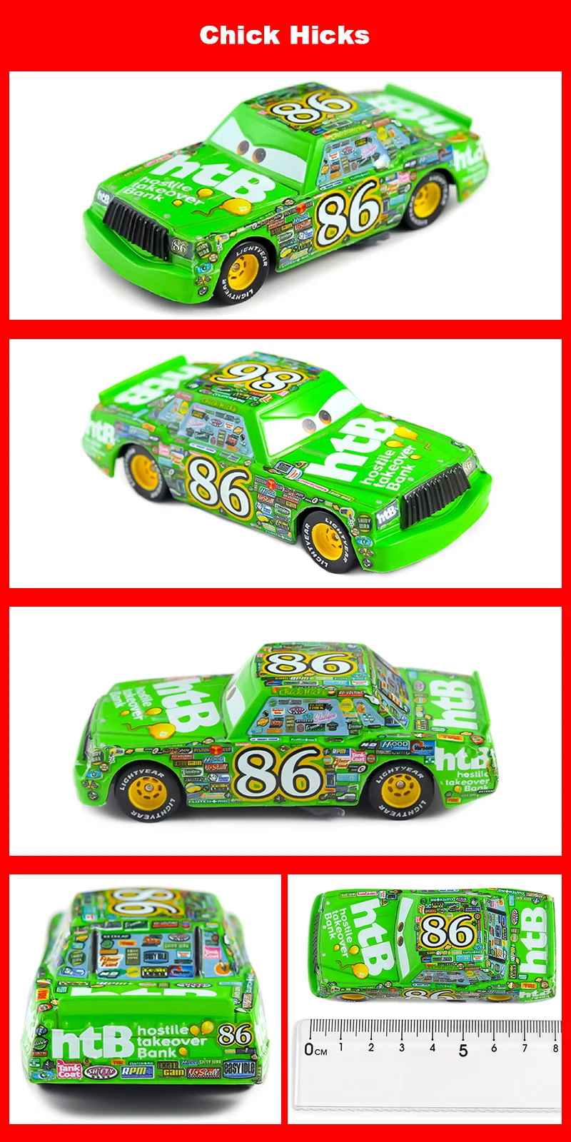 Pixar Racing 3 Lightning McQueen Jackson Storm Saligidor Weiße Polizei Druckguss-Metall 1:55 Legierung Modellautos Geschenke – Detail 5