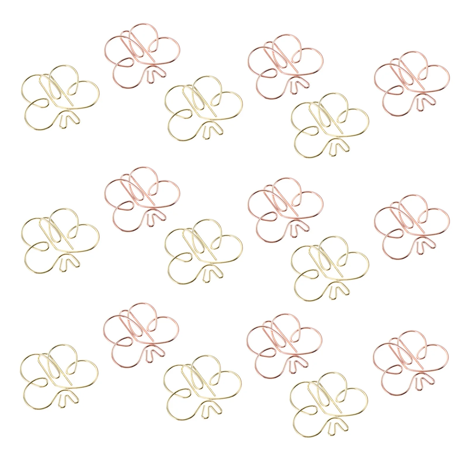 20Pcs Paper Clips Creative Shaped Metal Office Document Clips Small Cute Bookmarks DIY Gifts Delicate Paper Clip