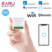 eWeLink 16A 2 Way Mini WiFi Smart Switch Breaker Module Voice Wireless Control for Smart Home eWeLink App Alexa Google Home