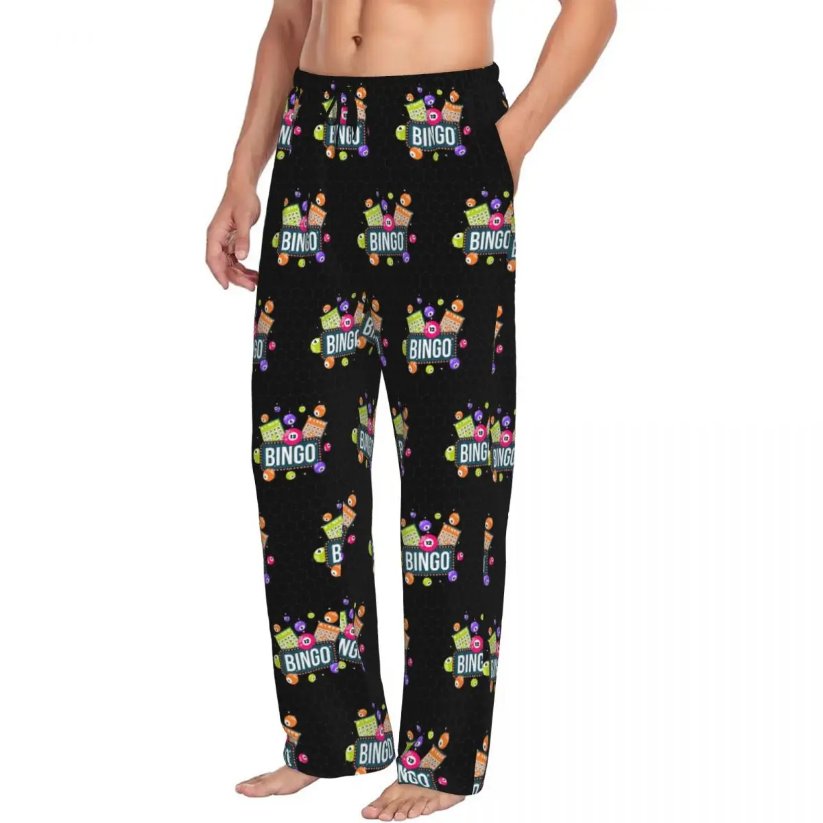 

Мужские пижамные штаны на заказ Come For Bingo Game, одежда для сна с карманами для сна и отдыха