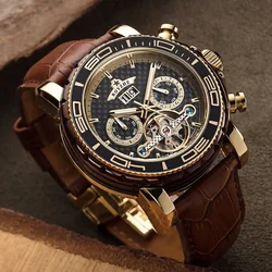 Boyzhe Newest 2024 Men's Watch Mechanical Wristwatches Man Luxury Automatic Male Skeleton Week Date Waterproof Watch for Men