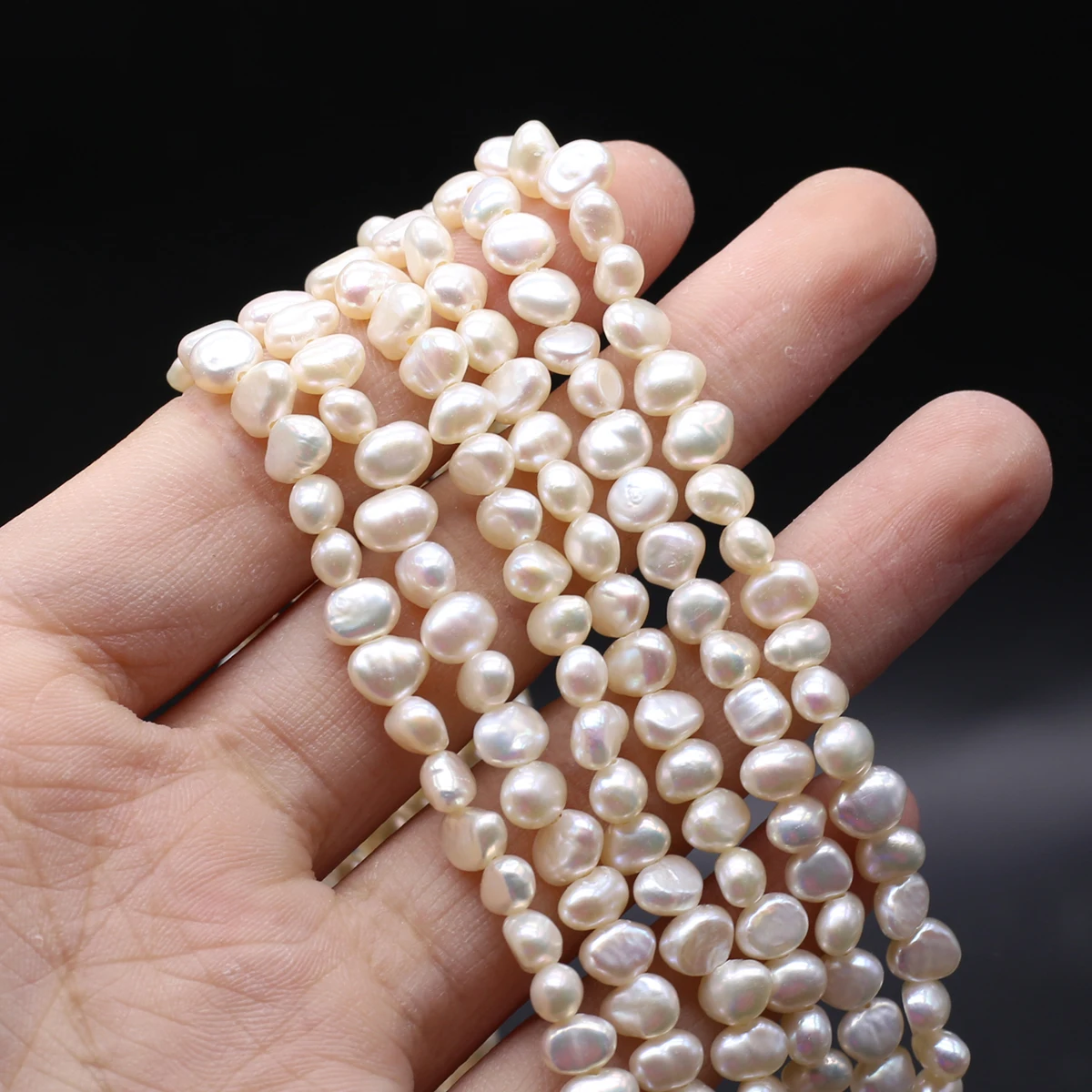 

Hot Sale Natural Zhuji Freshwater Pearl Beads Irregular Shape Loose Punch Beads for Jewelry Making DIY Necklace Bracelet