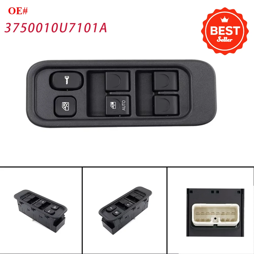 

For JAC J5 Front Left Driver Side Electric Power Lifter Window Control Switch Button Auto Regulator Auto Parts 3750010U7101A