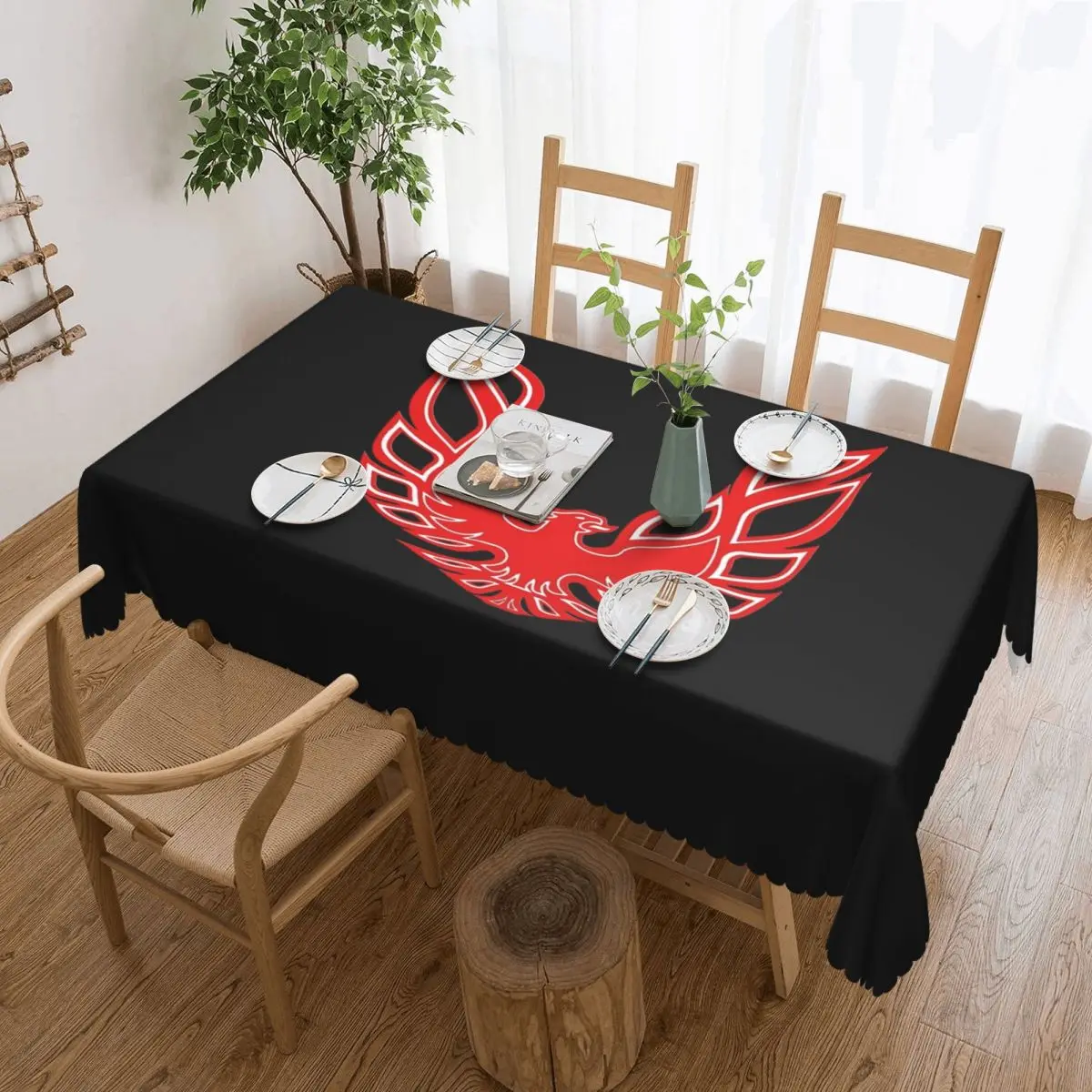 Pontiac Trans Am Firebird Bandit Golden Rectangular Tablecloth Oilproof Table Cover for Festival Party Decorations Table Cloth