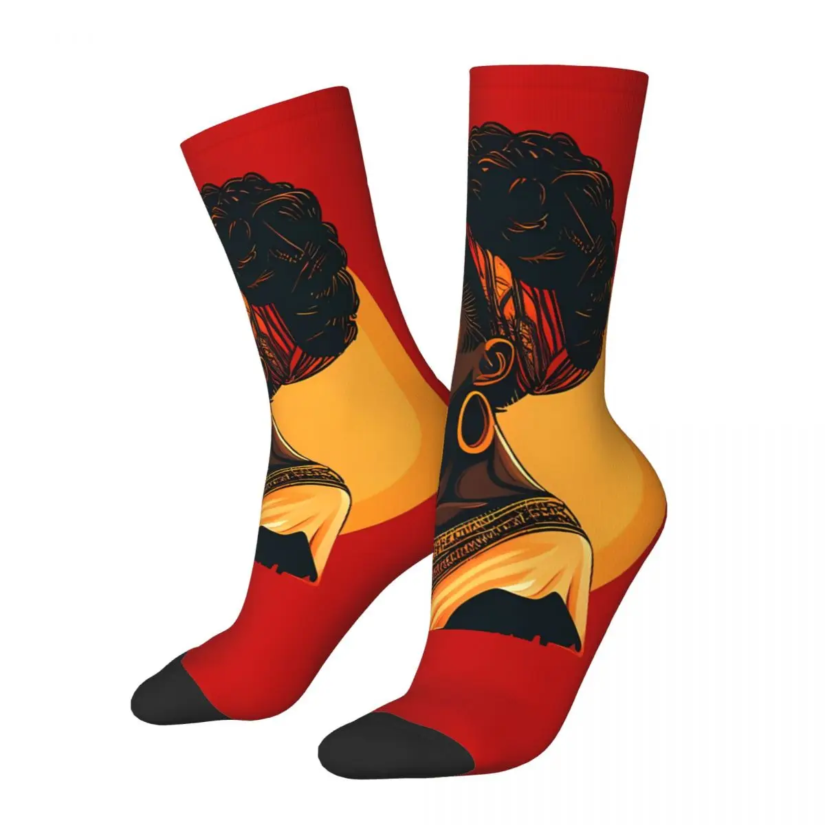African Women Sock Printed Man Polyester