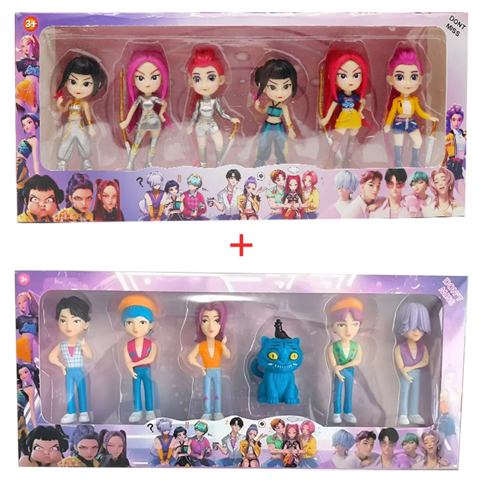 

2027 Hot 6pcs/Set Huntrix SAIA Boys Action Figure Toy Derpys Tiger Rumi Mira Zoey Sussy Figurine Doll Fans Gift 2026 Christmas G