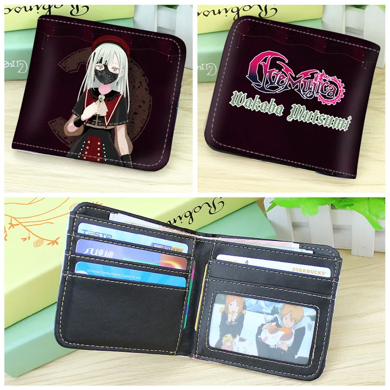 Anime BanG Dream! Ave Mujica Wakaba Mutsumi Herren-Geldbörsen Misumi Damen kurze Kartenhalter Geldbörse – Detail 2