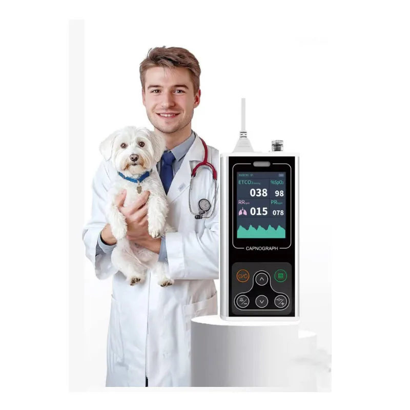 Vet Anesthesia SPO2 Blood Oxygen Monitor Veterinary Etco2 Capnograph Monitor Animal Portable Capnograph Monitor Veterinary use