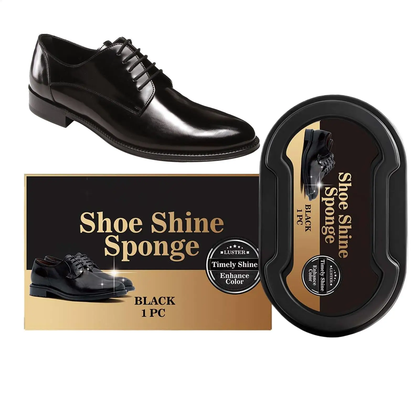 Shoe Shine Sponge Leather Shoe Brush Polish Brush Shoe Maintenance Brightening Cleaning Duster Sponge Wipe Colorless  Cleaner