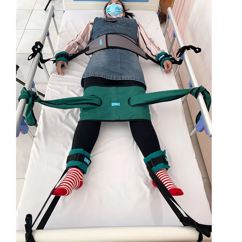 Full Body Restraint Belt, Hands and Feet Reinforcement, Leg Restraint Fixing Belt, Mental Mania Patient Strap