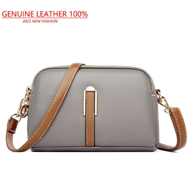 100% Genuine Leather Shoulder bag Women Handbag Designer Cowhide Flap Bag Luxury Women\'s Messenger Bags Crossbody Bags For Women