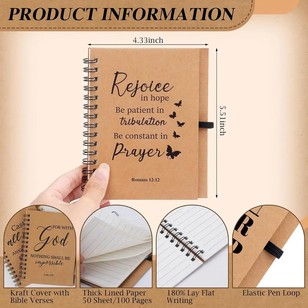 150-częściowe zestawy upominkowe dla chrześcijan: zeszyty spiralne, długopisy biblijne, zakładki do książek - idealne dla personelu kościelnego, nauczycieli i ksiądzów