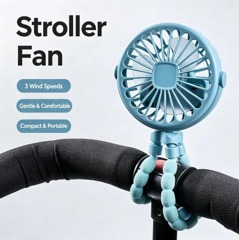 

Compact USB Rechargeable Desktop Fan, Personal Mini Electric Fan for Home, Office and Student Use