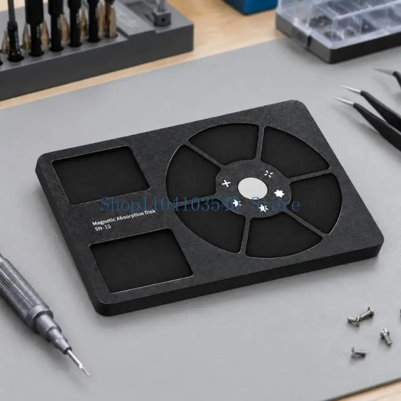 02DC Magnetic Hardware Tray for Phone Circuit Board Repair, with Separate Parts Compartments and a Dedicated Area for