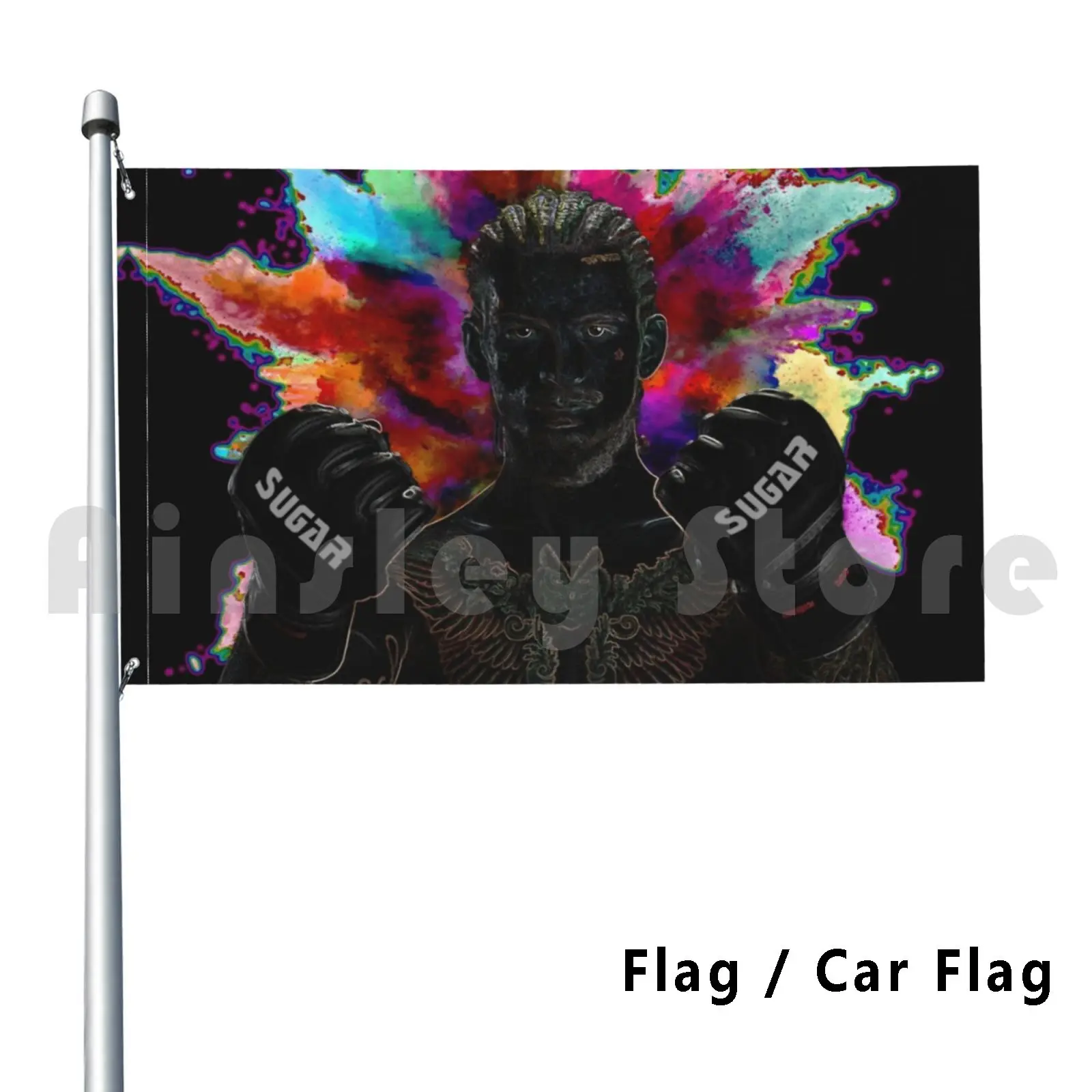 Sean 'Sugar' O'malley-Art Decoración al aire libre Bandera Bandera del coche Sugar Sean Omalley Sean Sugar Omalley Bantamweight