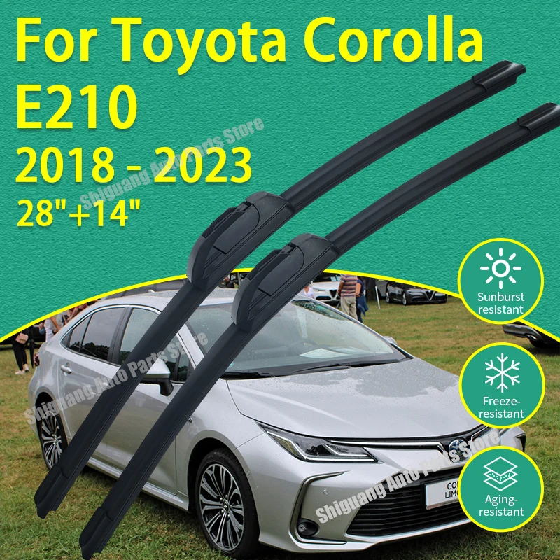 

Передние дворники с силиконовым покрытием для Toyota Corolla E210 2018-2023 28 "+ 14" автомобильные щетки для лобового стекла, аксессуары