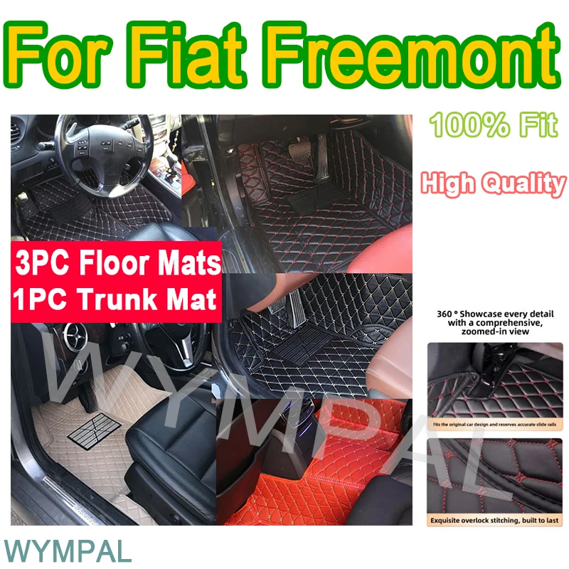 

Luxury Custom Car Floor Mats For Fiat Freemont 2012 2013 2014 2015 2016 Auto Automotive Leather Men Women Car Mats Full Pads