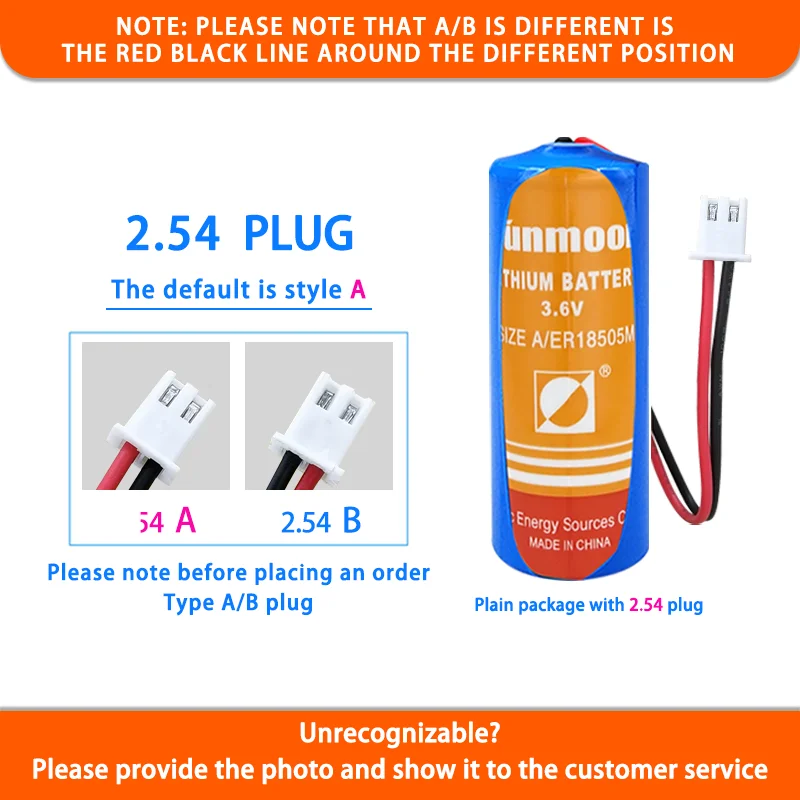 Sunmoon-Batterie au lithium de poulet, carte IC d'origine, compteur d'eau intelligent, non aste, ajouter une prise 2.54, 3.6V, ER18505M