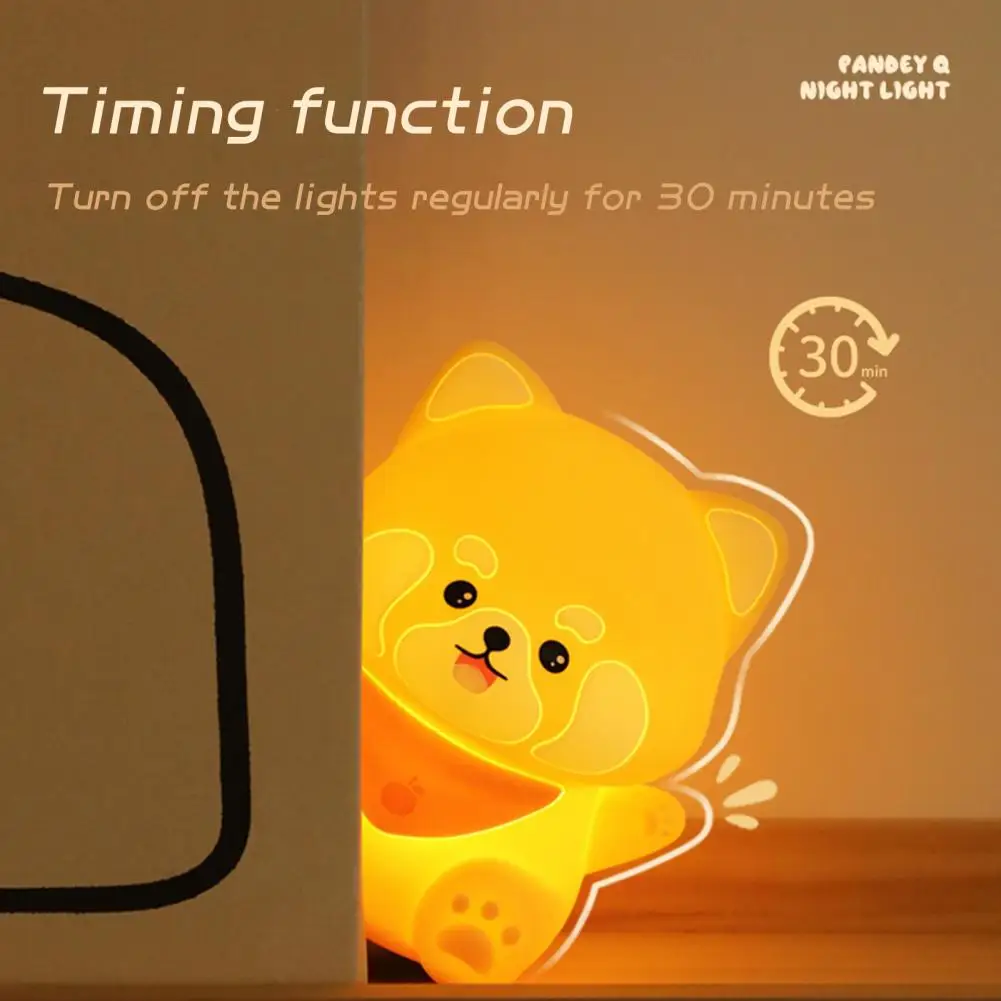 

Bpa-free Night Light Rechargeable Animal Shape Night Lamp with Touch Control Dimmable Soft Glow for Bedside Flicker for Kids'