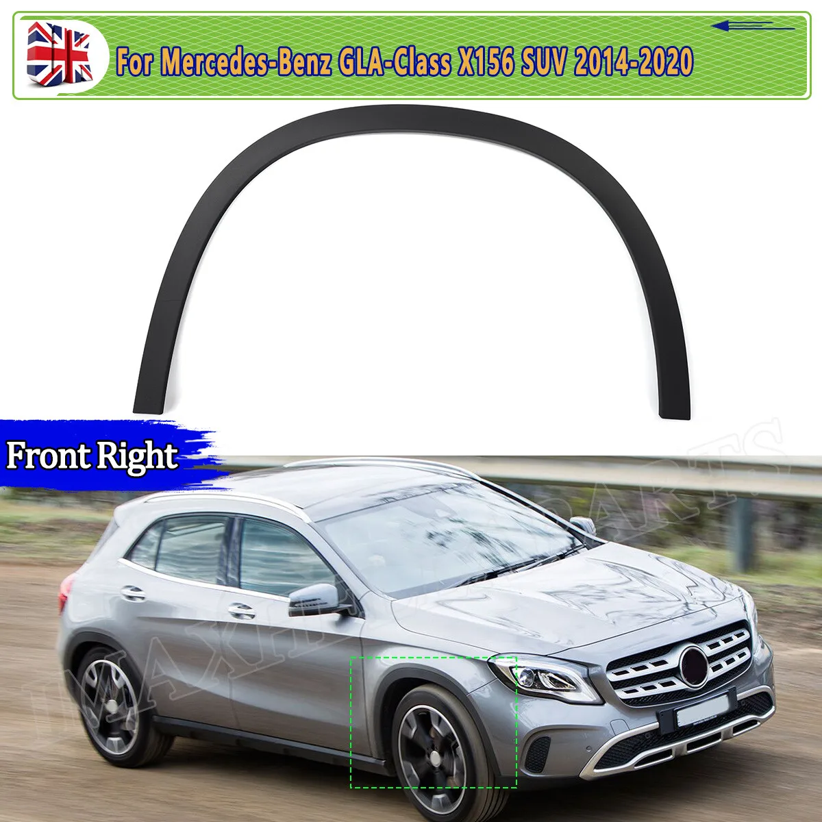 

Front Right Wheel Eyebrow FOR MERCEDES X156 GLA Class GLA200 GLA250 2014-2020 FRONT WING ARCH TRIM MOULDING RIGHT DRIVER SIDE