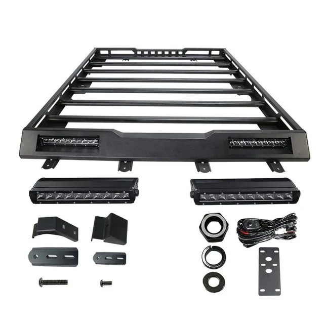 Aluminum Alloy with LED work light Basket Metal Carrier Box Roof Luggage Rack Fit for Suzuki Jimny JB64 74 AliExpress