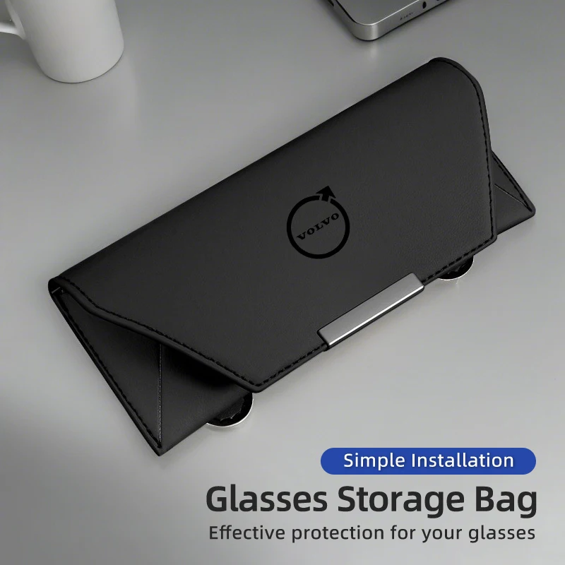 

Car Logo Glasses Case Sunglasses Storage Box For Volvo XC90 XC60 C30 T6 S60 C70 XC40 V40 XC70 V70 V60 V50 S80 S40 AWD V90 S90