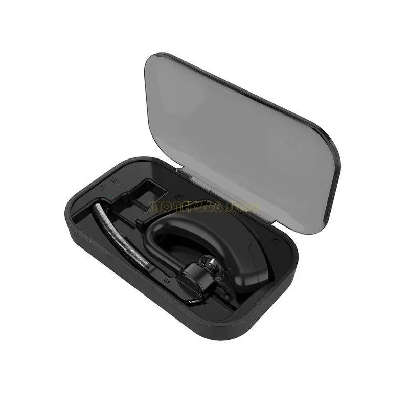 Fones ouvido sem fio portáteis F62c por caixa preta transportando 450mAh com o carregamento USB para a legenda da