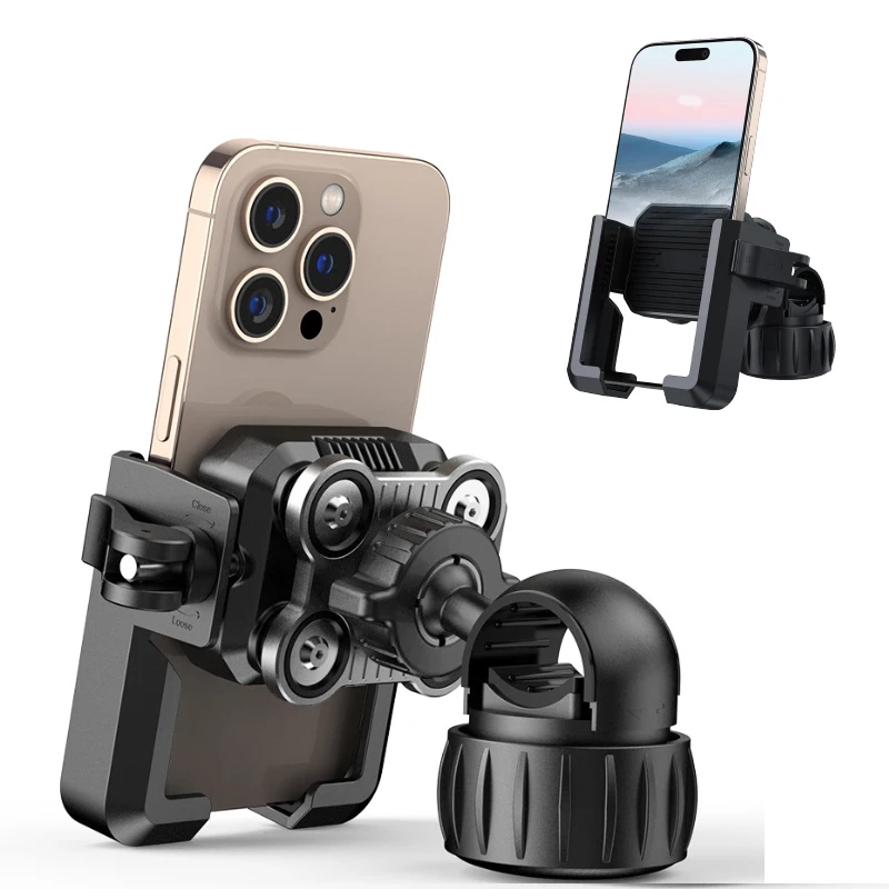 

Крепление для телефона на мотоцикле с гашением вибрации — установка и быстрая блокировка без инструментов 30-х годов, универсальное для велосипеда/MTB, подходит для телефонов 4-7 дюймов