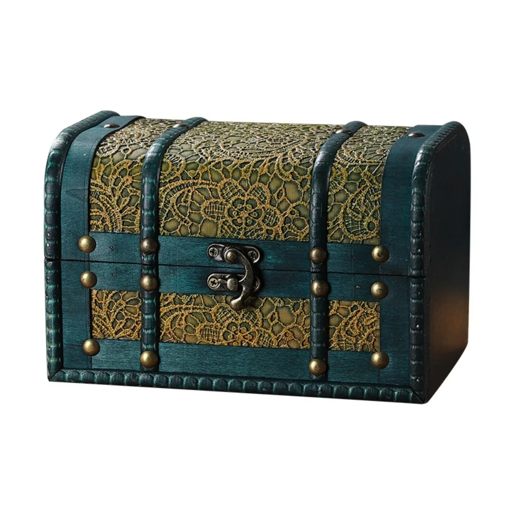

Antique Wooden Storage Box Antique Finish Carved Design Home Decoration Box with Lid Wooden Organizers Case Wedding Gift
