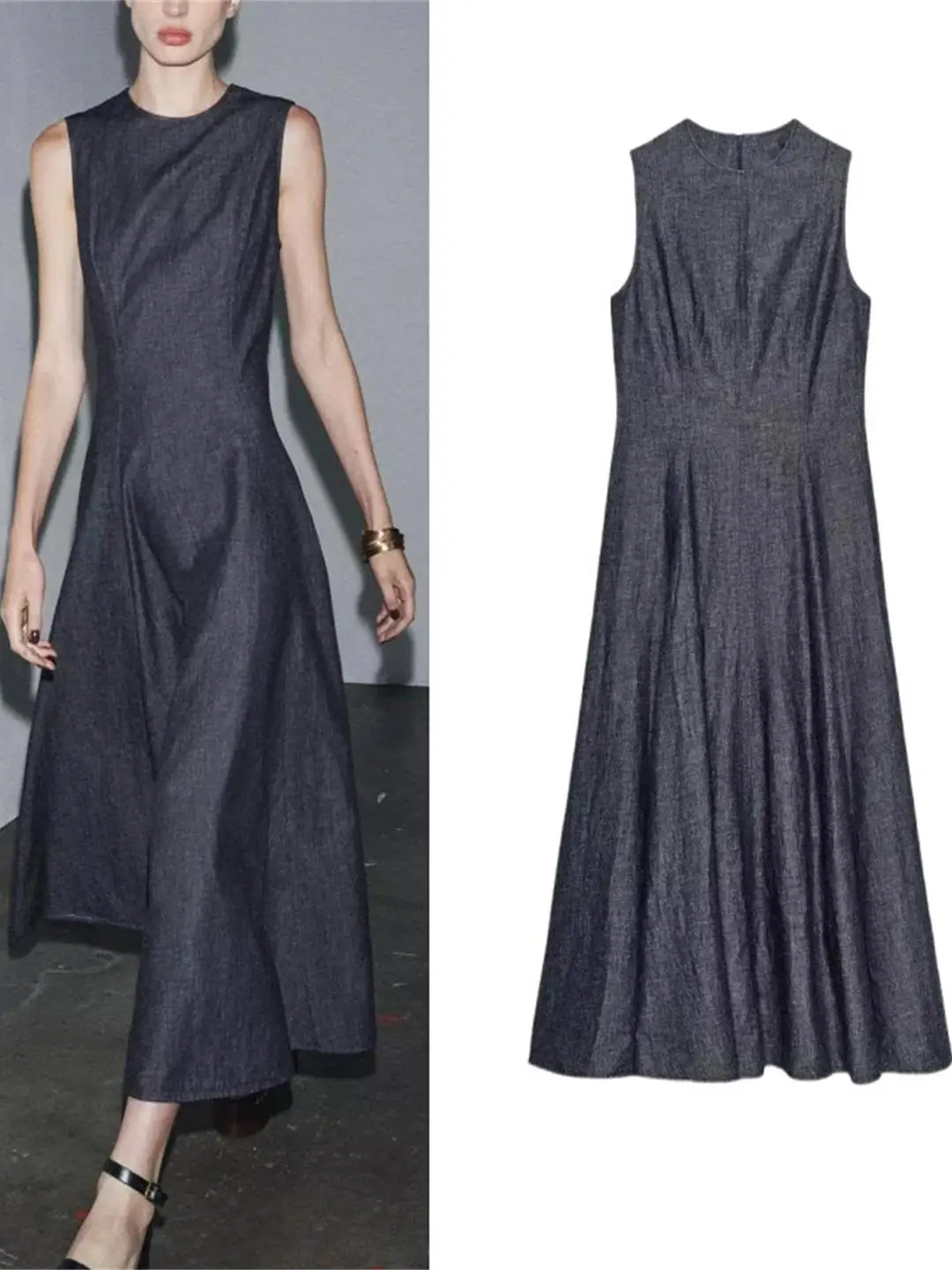 كاجوال Faion round Ne Svel Midi Dr Slim Fit Long Dr Jeans Sle ملابس نسائية بمقاسات كبيرة لموسم الصيف