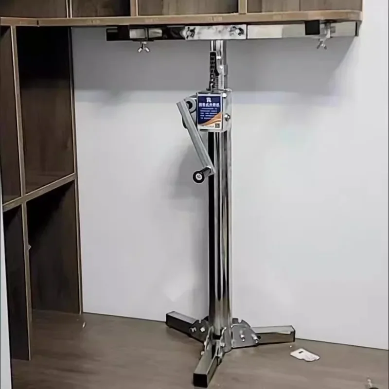 2.5 Meter Wall Cabinet Mounting Bracket Hand Cranked Electric Dual-purpose Stainless Steel 100KG Load-bearing Lifting Platform
