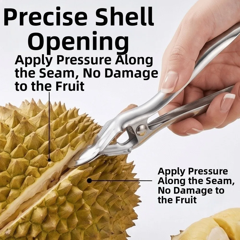 Stainless Steel Durian Opener Effort-saving Efficient Fruit Splitter Professional Manual Operation Durian Separator Tool