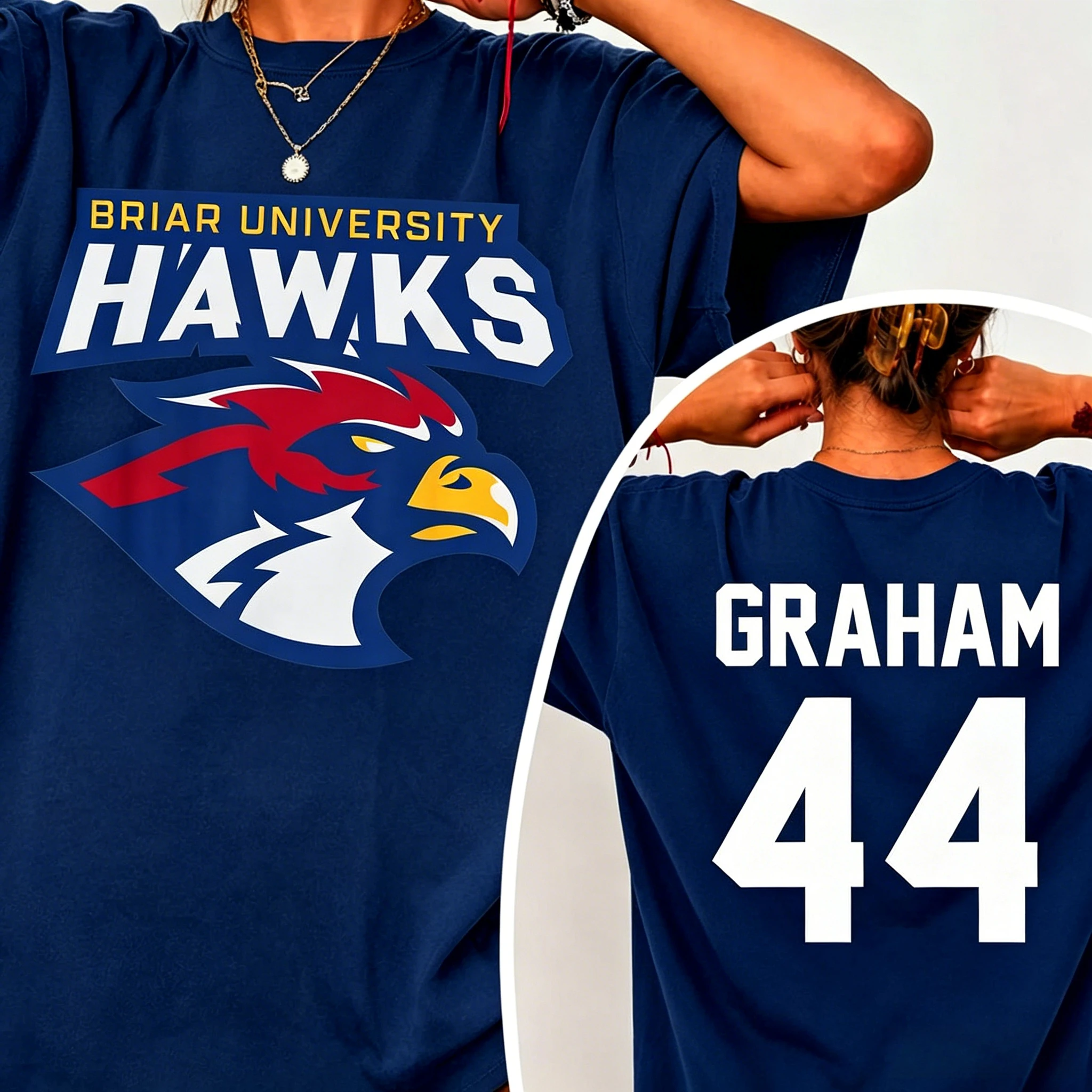 Garrett Graham Hannah Wells T-shirt Vintage Washed Y2K Aesthetic Unisex Oversized Short Sleeve Summer Cotton Retro Streetwear