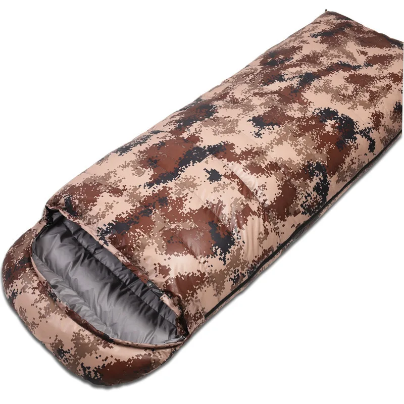 Desert & Digital Camouflage Duck Down Envelope Sleeping Bag Outdoor Adult Camping Lunch Moisture Proof 3Seasons спальный мешок