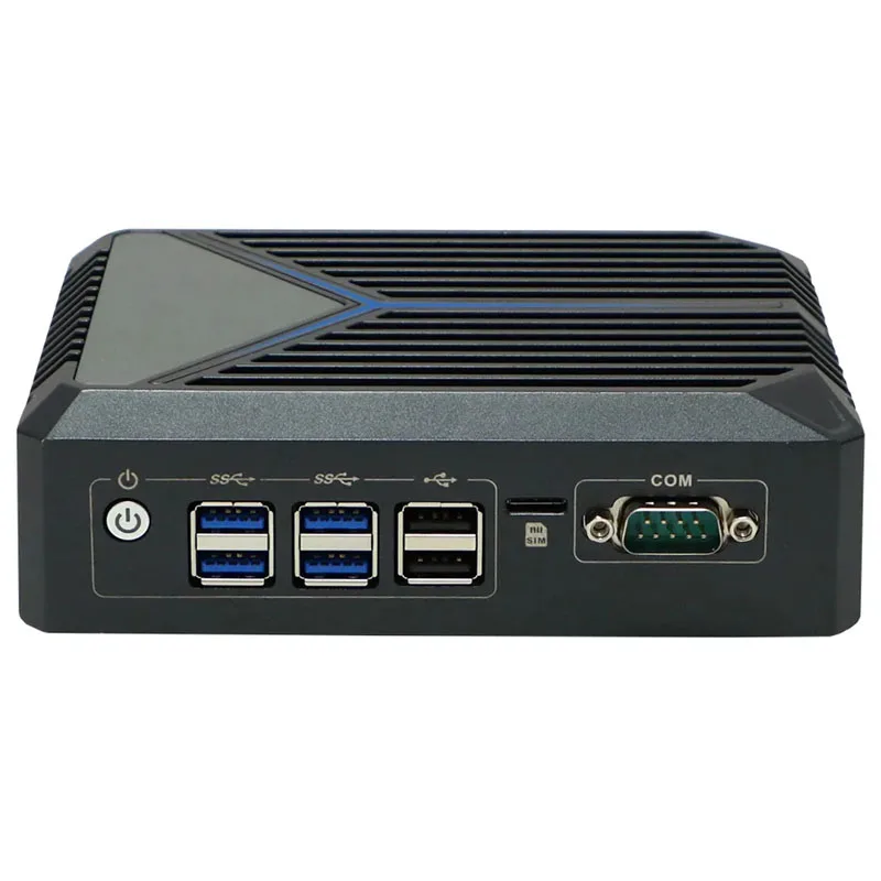 Fanless Mini PC 12th Gen Celeron J6412 2 LAN 8 USB 2 HD DDR4 3200MHz Industrial PC for Medical