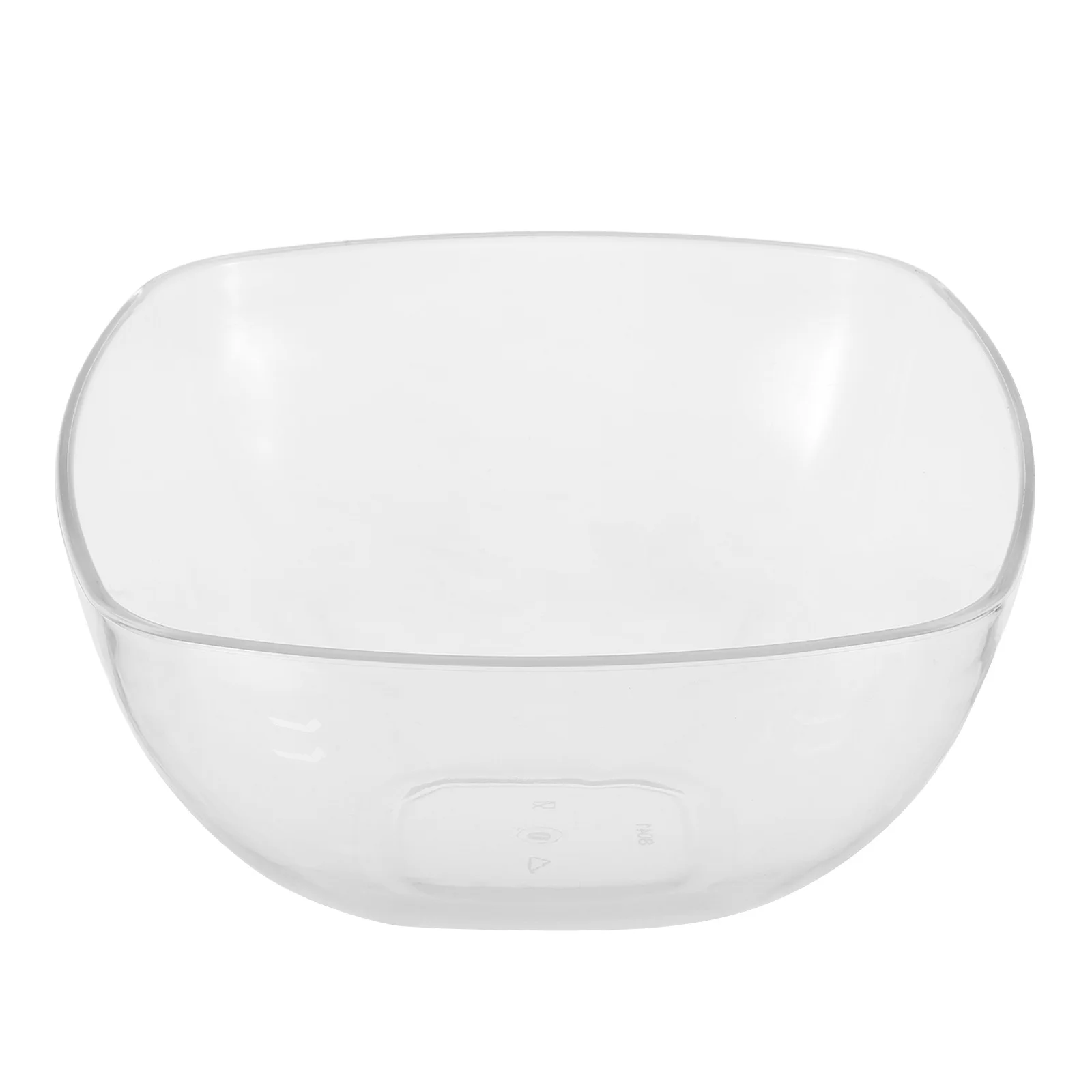 

1Pcs Acrylic Salad Bowl Square Design Healthy Safe Material Fine Polish No Burrs Smooth Hands Bright Color Transparent Stylish