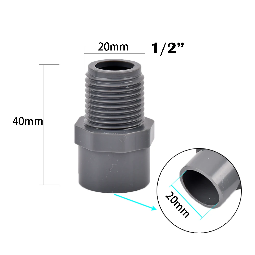 Nawadnianie ogrodu łącznik rurowy 2 sztuk pcv 1/2 \