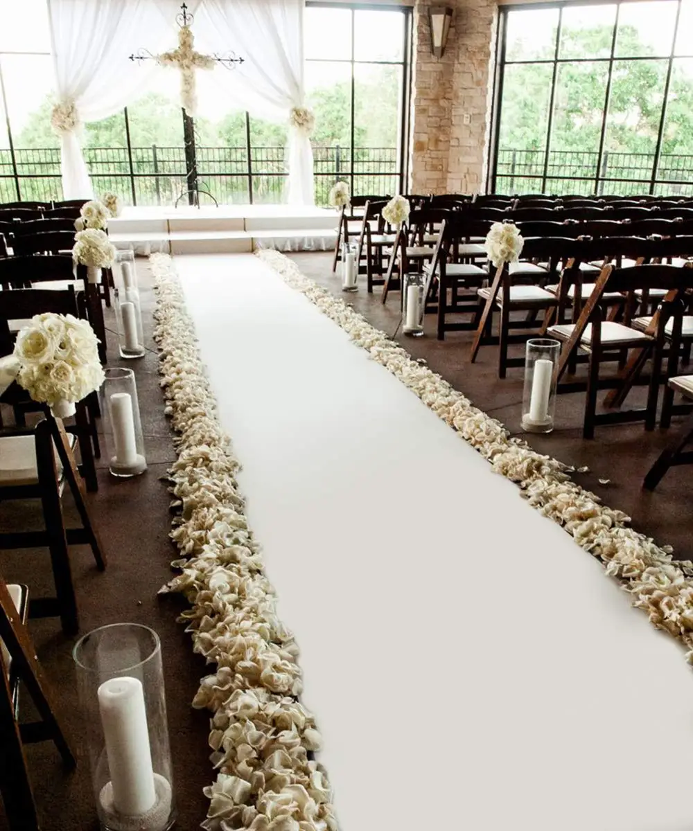 Alfombra de pasarela de Hotel, decoración de fiesta de Día de San Valentín, propuesta, boda, blanco, rojo